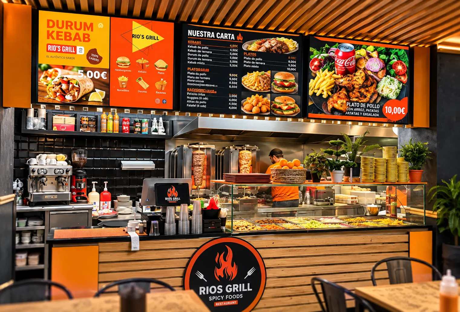 Barra y carta de Rios Grill